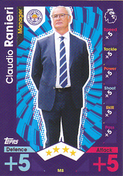 Claudio Ranieri Leicester City 2016/17 Topps Match Attax Extra Manager #M8